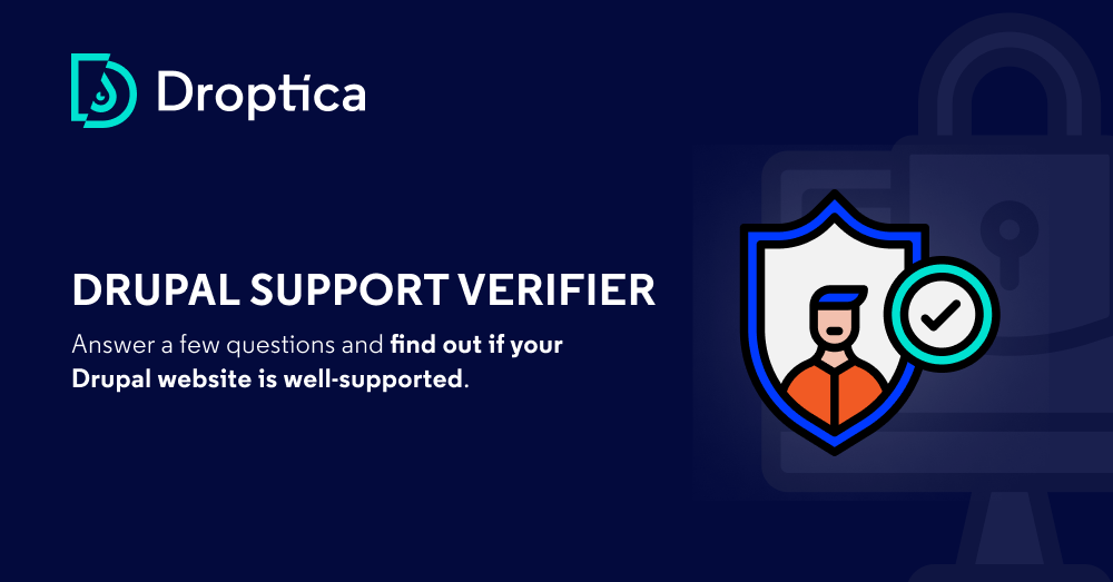 Drupal Support Verifier to nasze autorskie narzędzie w formie ankiety online dla właścicieli stron.