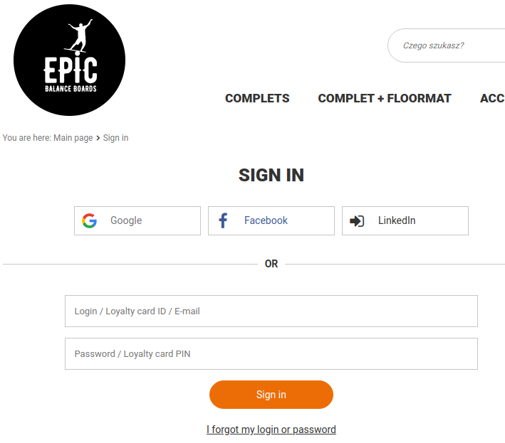 Commerce social logins