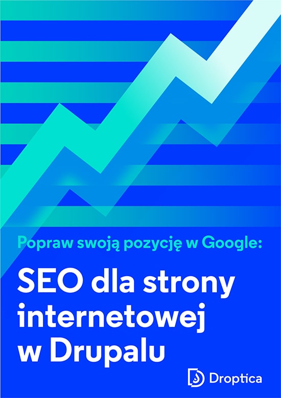 Okładka darmowego e-booka: Popraw swoją pozycję w Google: SEO dla strony internetowej w Drupalu