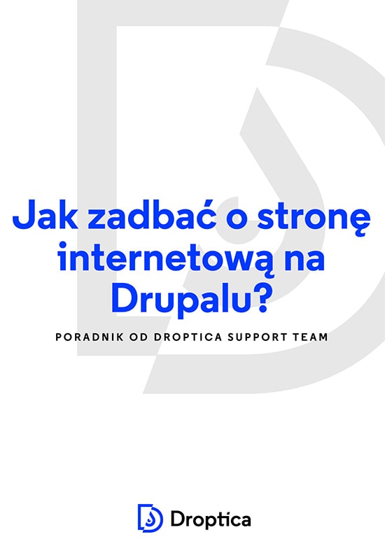 Okładka poradnika - Jak zadbać o stronę internetową na  Drupalu?