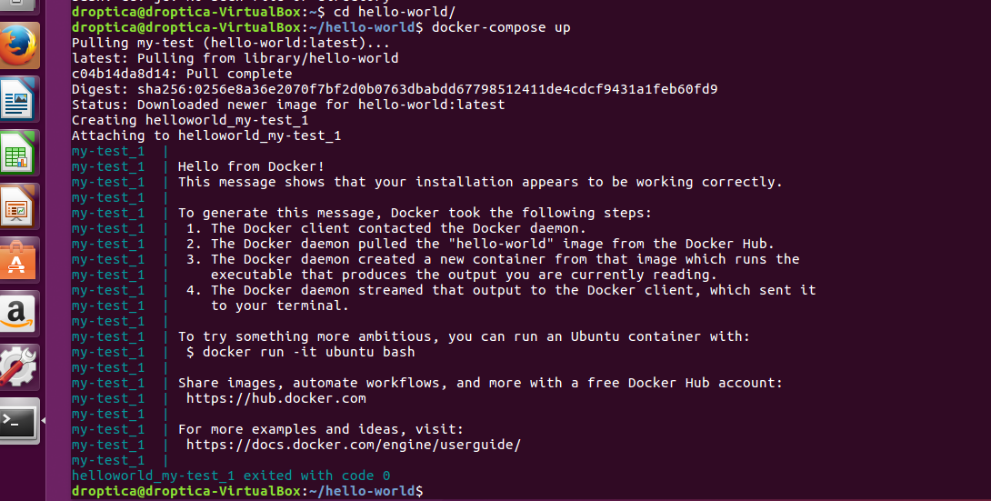 Docker compose up