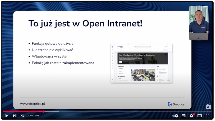 Funkcja “Must Read” ułatwiająca dotarcie z firmowymi newsami do pracowników jest gotowa do użycia w systemie Open Intranet.