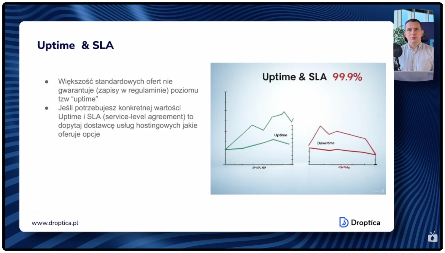 Gwarancje uptime i SLA. 