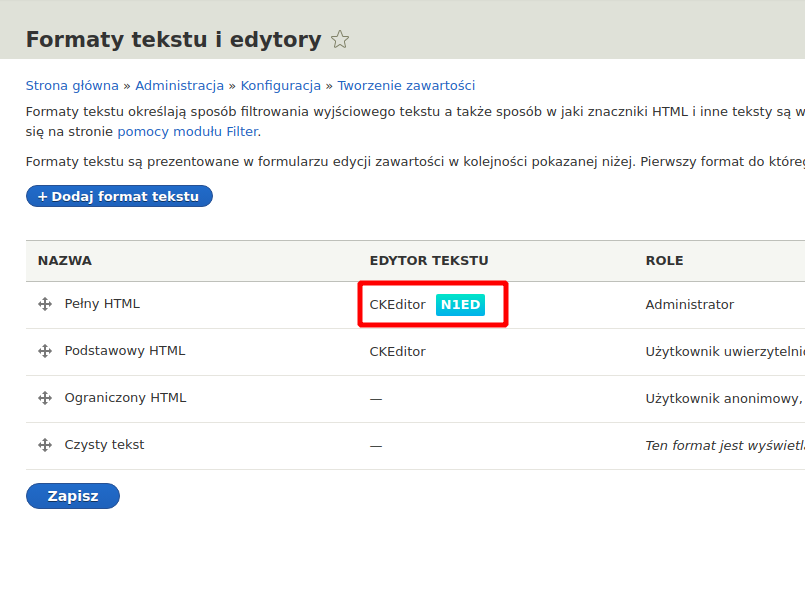 Obsługa pluginu N1ED w CKEditor