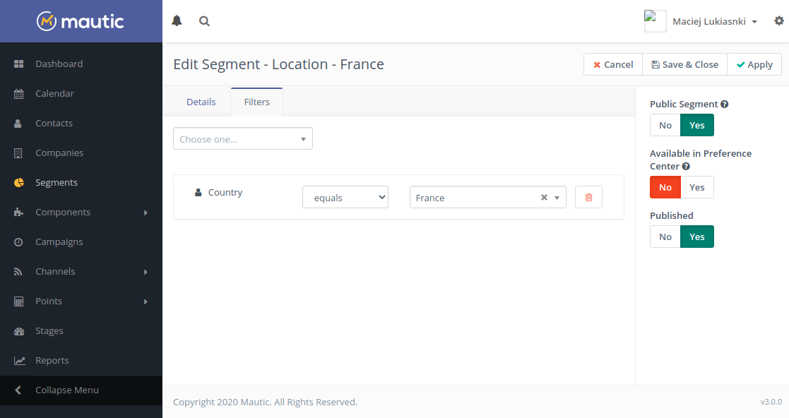 Edit_Segment_Location_France_Mautic