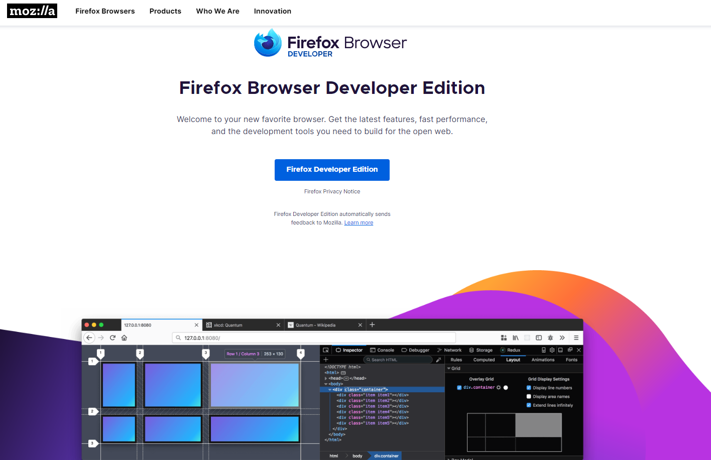 Firefox Browser Developer Edition to narzędzie, które pomaga programistom w tworzeniu stron