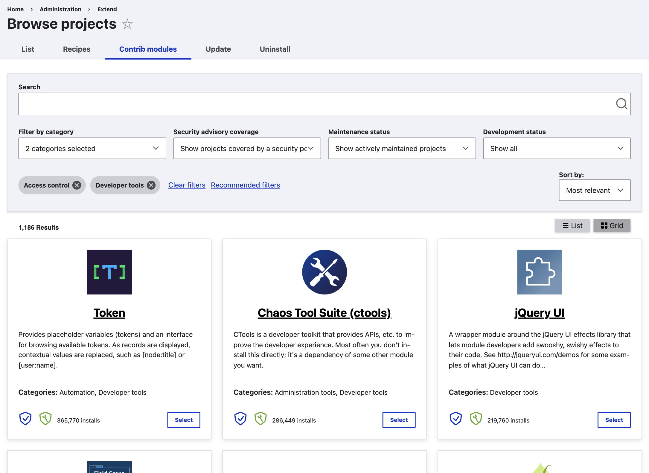 Nowa funkcjonalność w Drupalu - Project Browser - pozwala na łatwe przeglądanie i instalowanie projektów