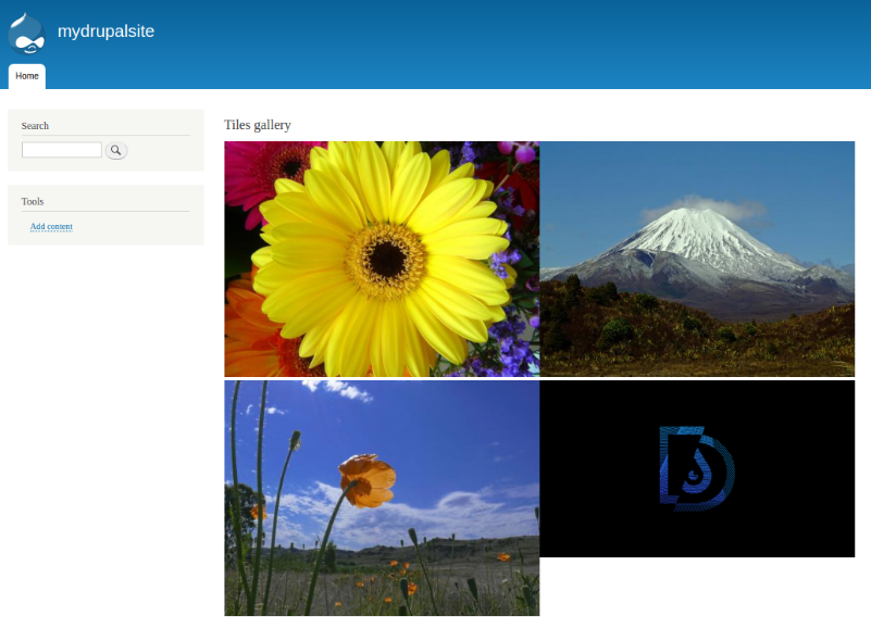 Tiles gallery - rodzaj galerii w Drupalu