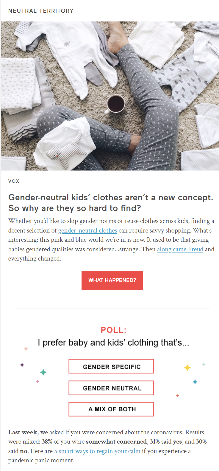 Newsletter sklepu internetowego Babylist prezentuje artykuły dotyczące produktów dla dzieci