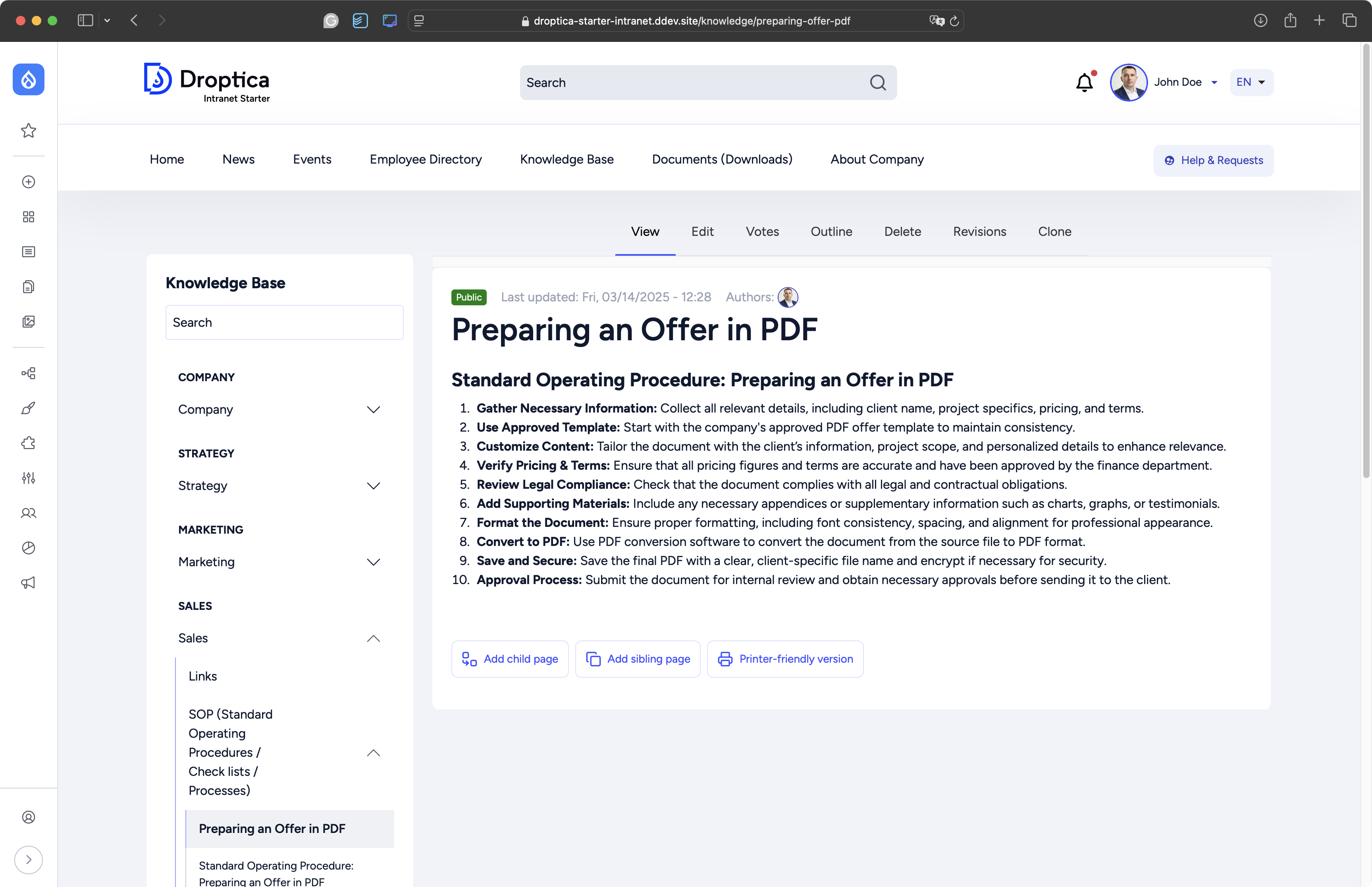 Przejrzysta baza wiedzy w systemie Open Intranet