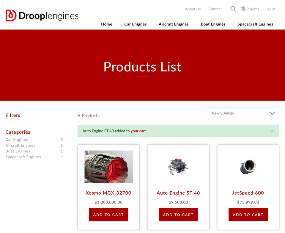 Droopler Drupal commerce