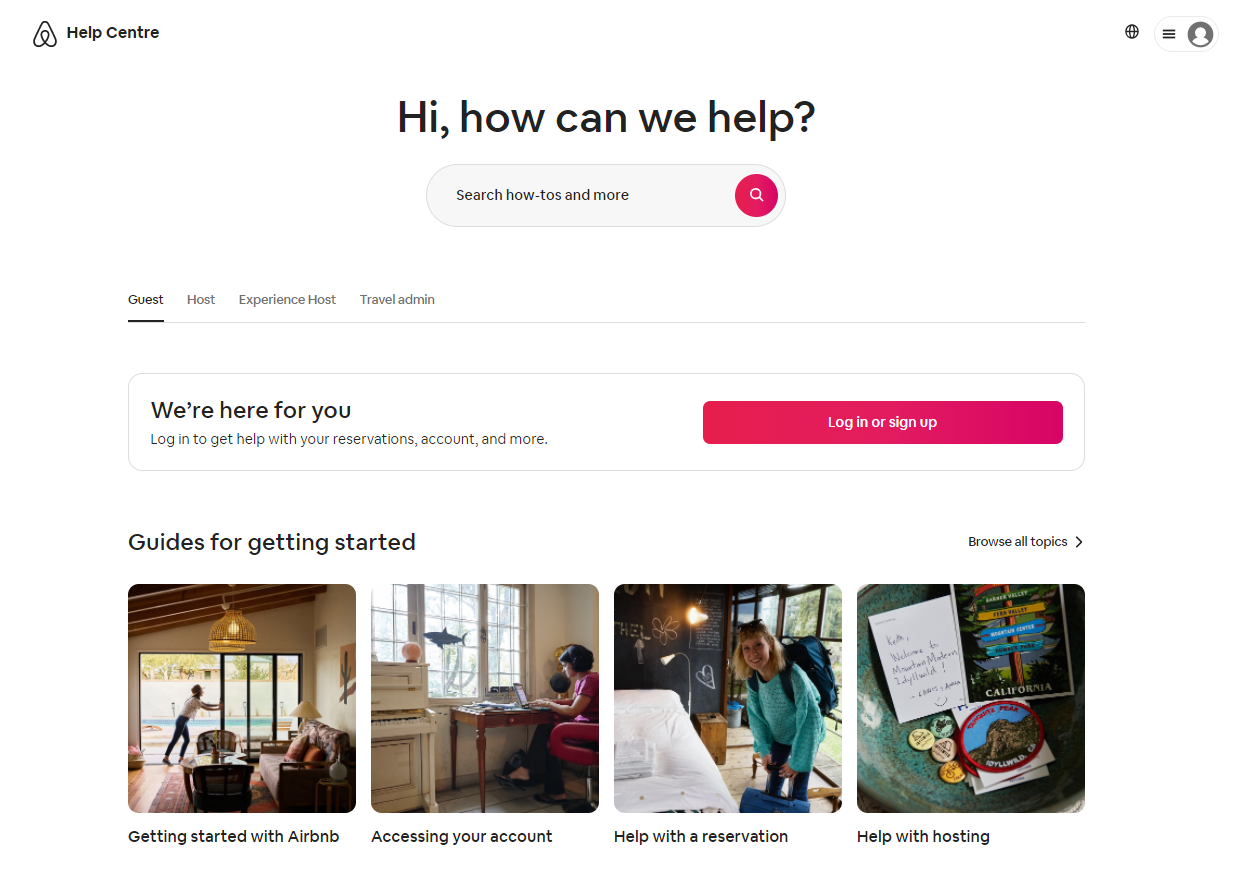 Strona z najczęściej zadawanymi pytaniami Airbnb zawiera dużo przydatnych informacji dla podróżników
