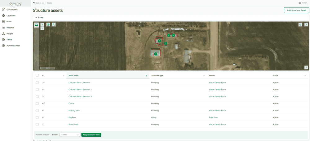 Dystrybucja Drupala farmOS zawiera zestaw narzędzi do zarządzania gospodarstwem rolnym