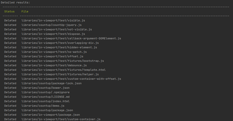 Lista zmian w module