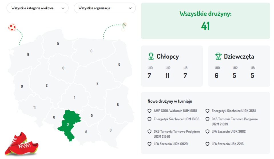 Interaktywna mapa na stronie z Podwórka na Stadion