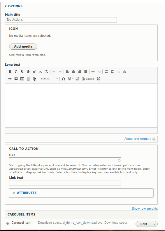 Formularz konfiguracyjny paragrafu w Drupalu