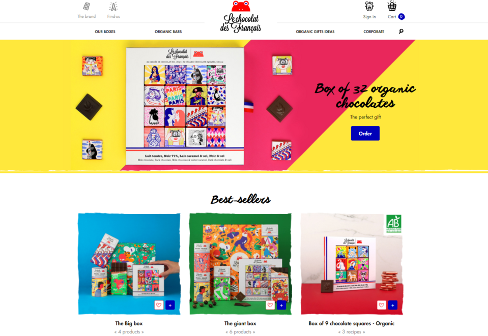 Sklep internetowy Le chocolat des Français został zbudowany przy użyciu PrestaShop, platformy e-commerce typu open source