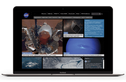 Strona internetowa NASA