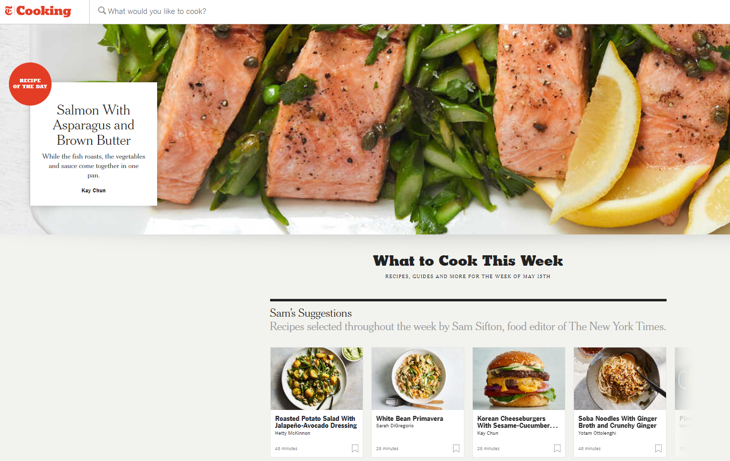 Strona internetowa NYT Cooking zawiera przepisy na różne okazje i porady dla początkujących
