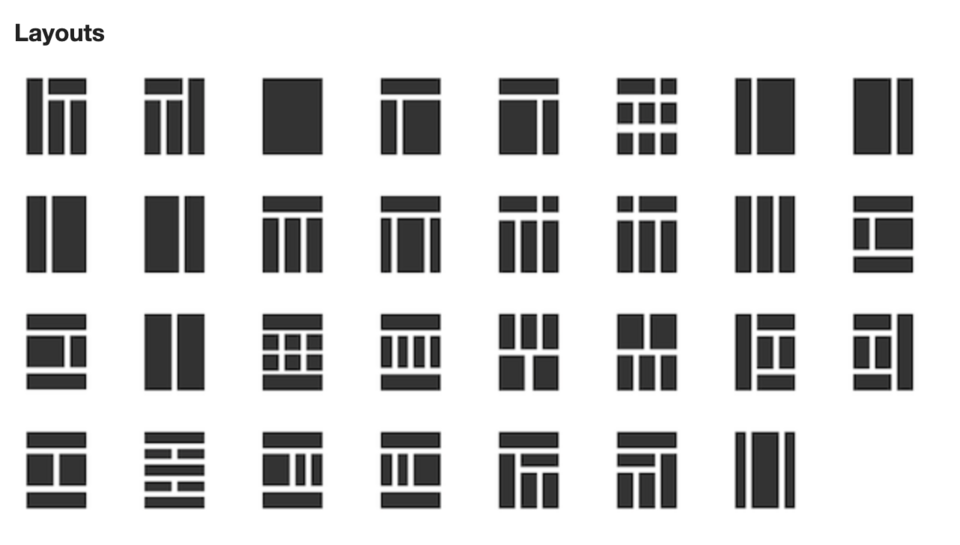 Kolekcja layoutów, które można użyć na swojej stronie, w dystrybucji Drupala Panopoly