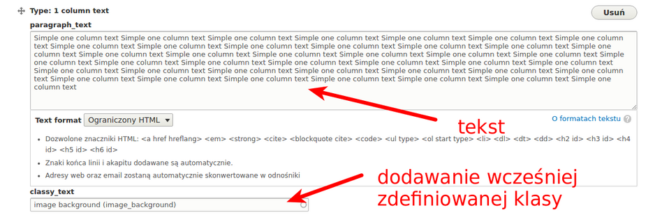 adding the predefined class