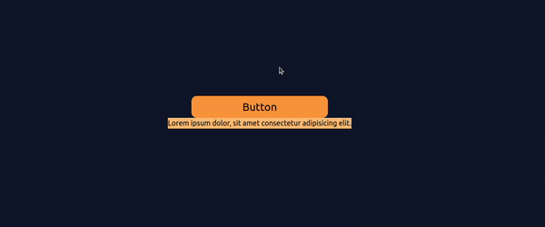 Wygląd przycisku i tooltipa stworzonego przy pomocy Tailwind CSS po dodaniu klasy i ostylowaniu