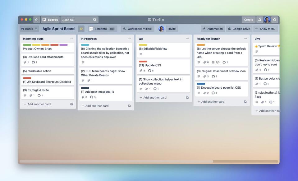 Trello ułatwia komunikację podczas procesu projektowania zorientowanego na klienta