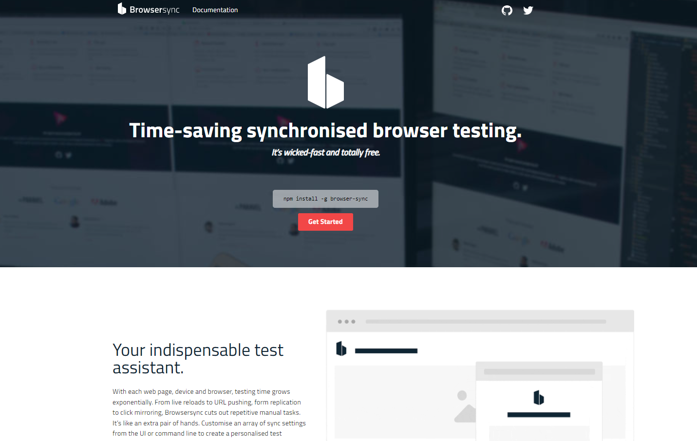 Browsersync umożliwia deweloperowi testowanie strony internetowej na kilku urządzeniach na raz