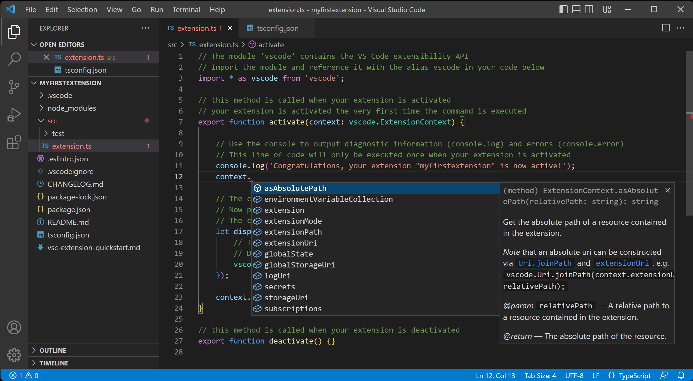 Narzędzie Visual Studio Code ma intuicyjny interfejs i ułatwia programowanie w TypeScripcie.