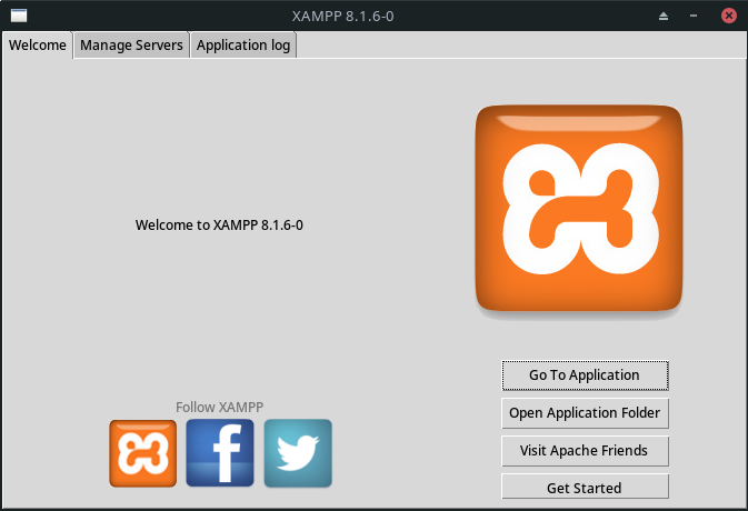 Panel powitalny w Xampp – narzędziu do generowania lokalnego środowiska programistycznego