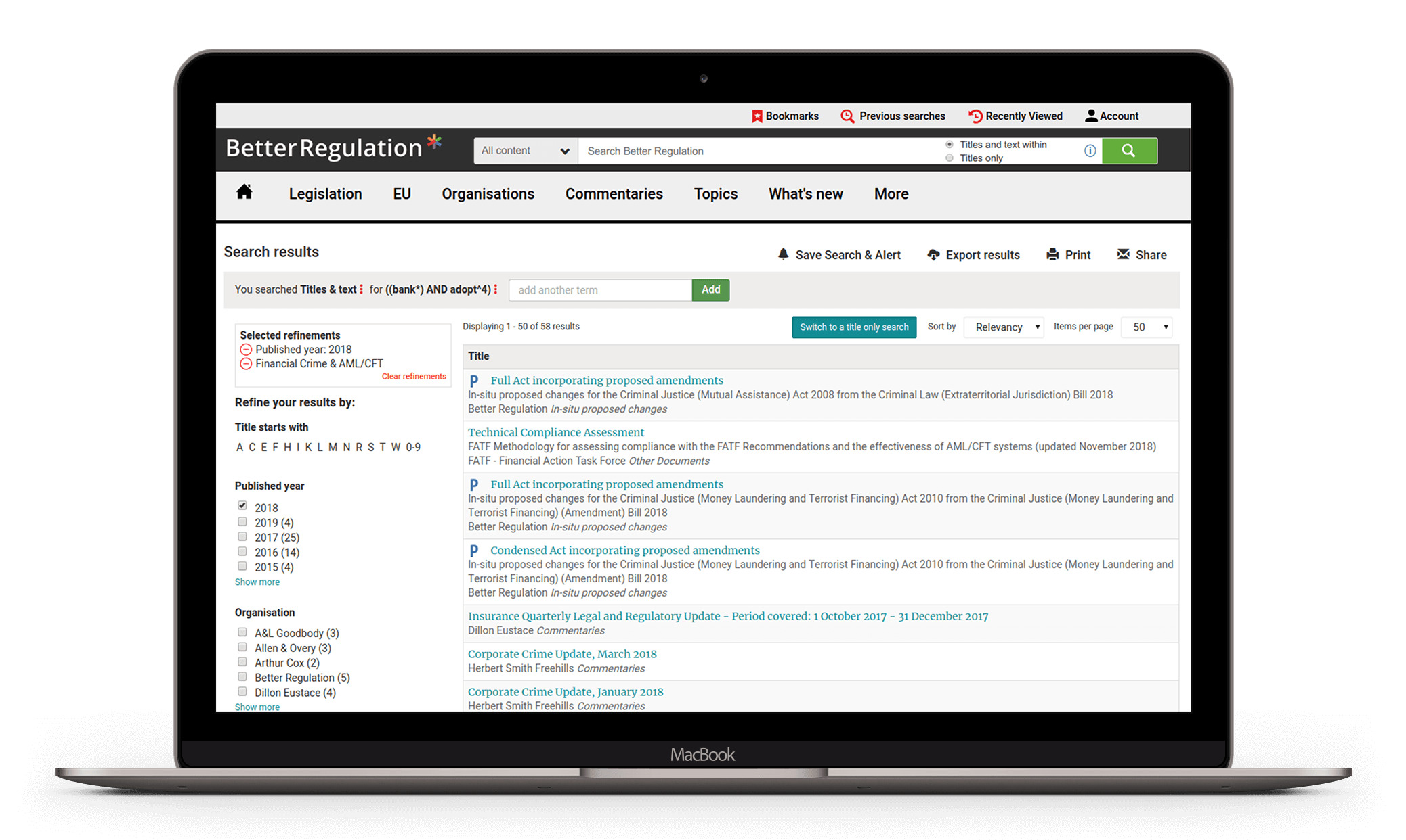 Better regulation website