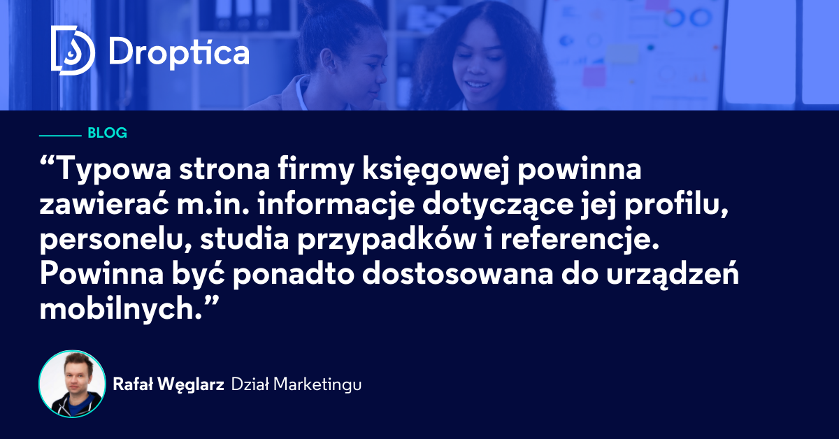 5 najlepszych stron firm księgowych - przykłady | Droptica