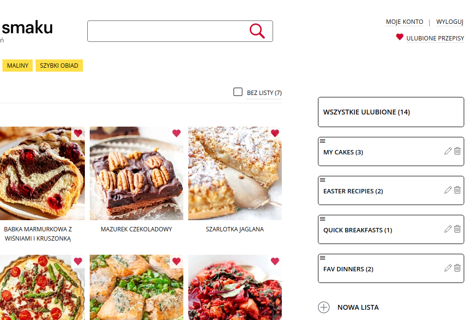 Favourite recipes