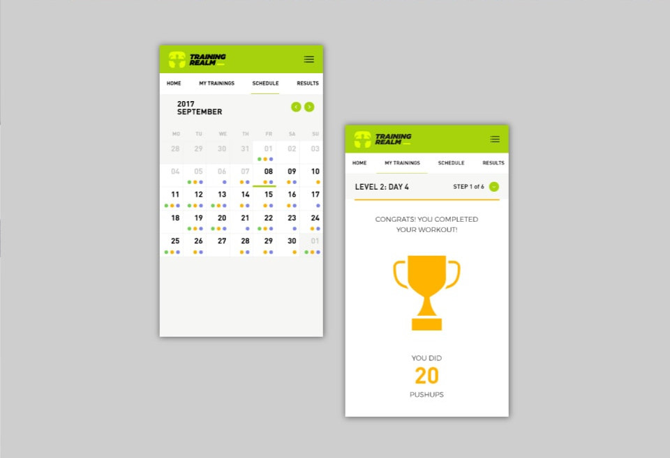 Strona internetowa training realm