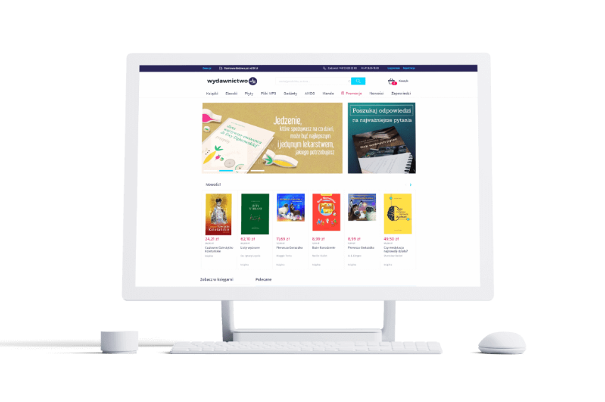 Strona księgarni WAM to przykład użycia Drupal Commerce jako bazy funkcjonalnego sklepu online.