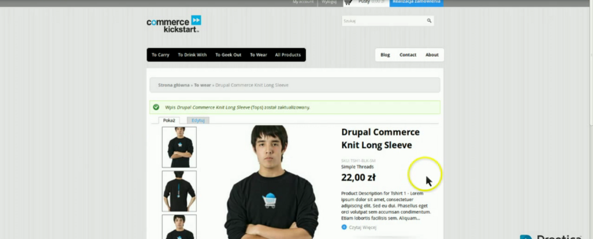 Drupal Commerce - Konfiguracja produktow