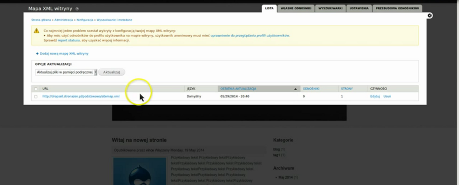 Moduł XML Sitemap