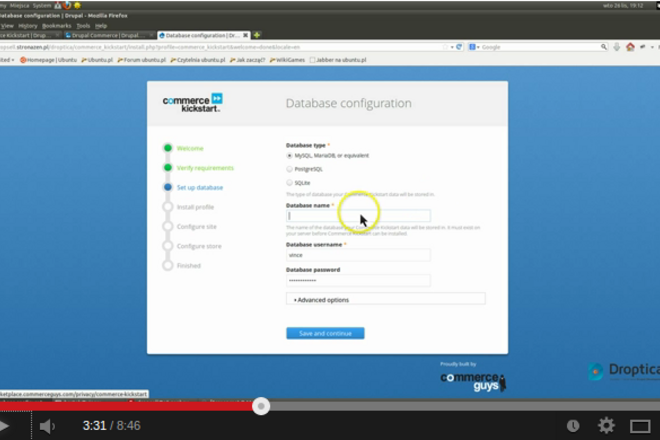 Drupal Commerce - Instalacja i wstępna konfiguracja sklepu