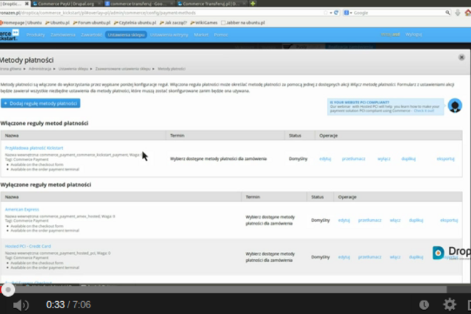 Drupal Commerce - Konfiguracja płatności