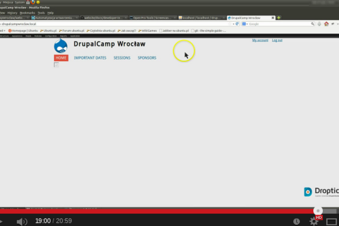 Automatyzacja tworzenia stron w Drupalu na przykładzie strony www.drupalcampwroclaw.pl