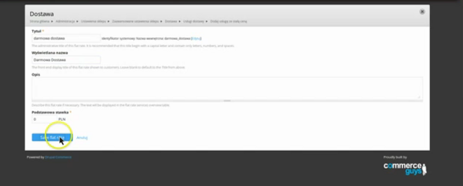 Drupal Commerce - Metody dostawy
