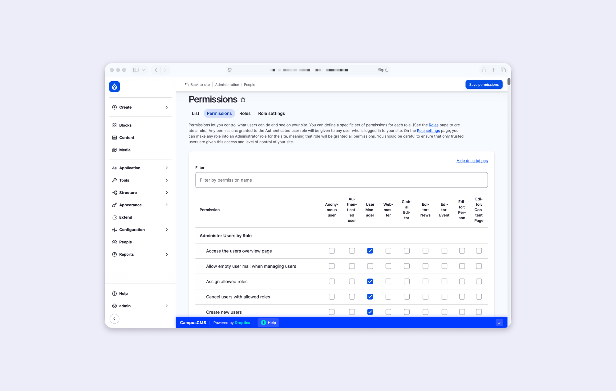 Zarządzanie użytkownikami w CampusCMS. 