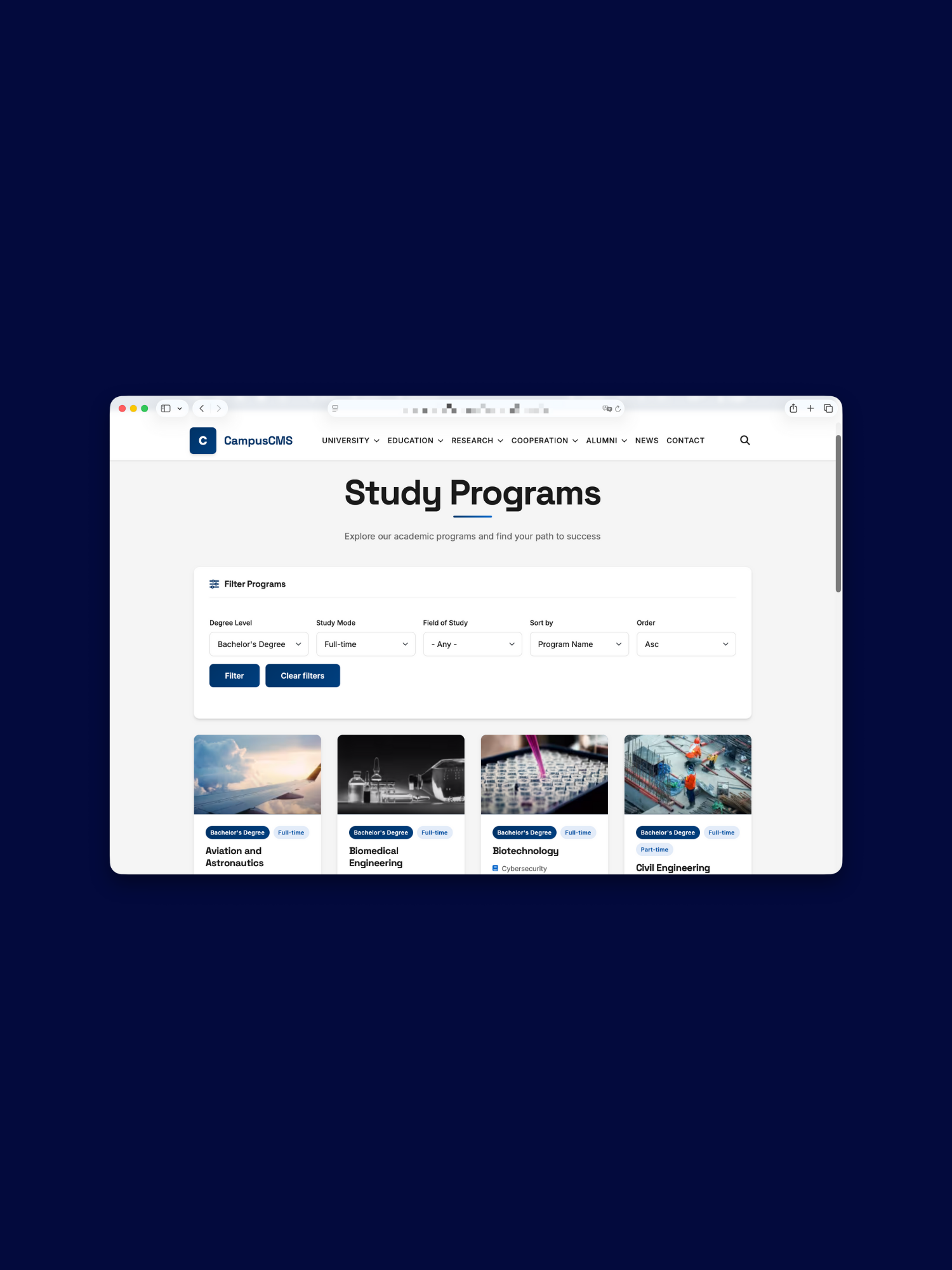 CampusCMS gotowy do wdrożenia.