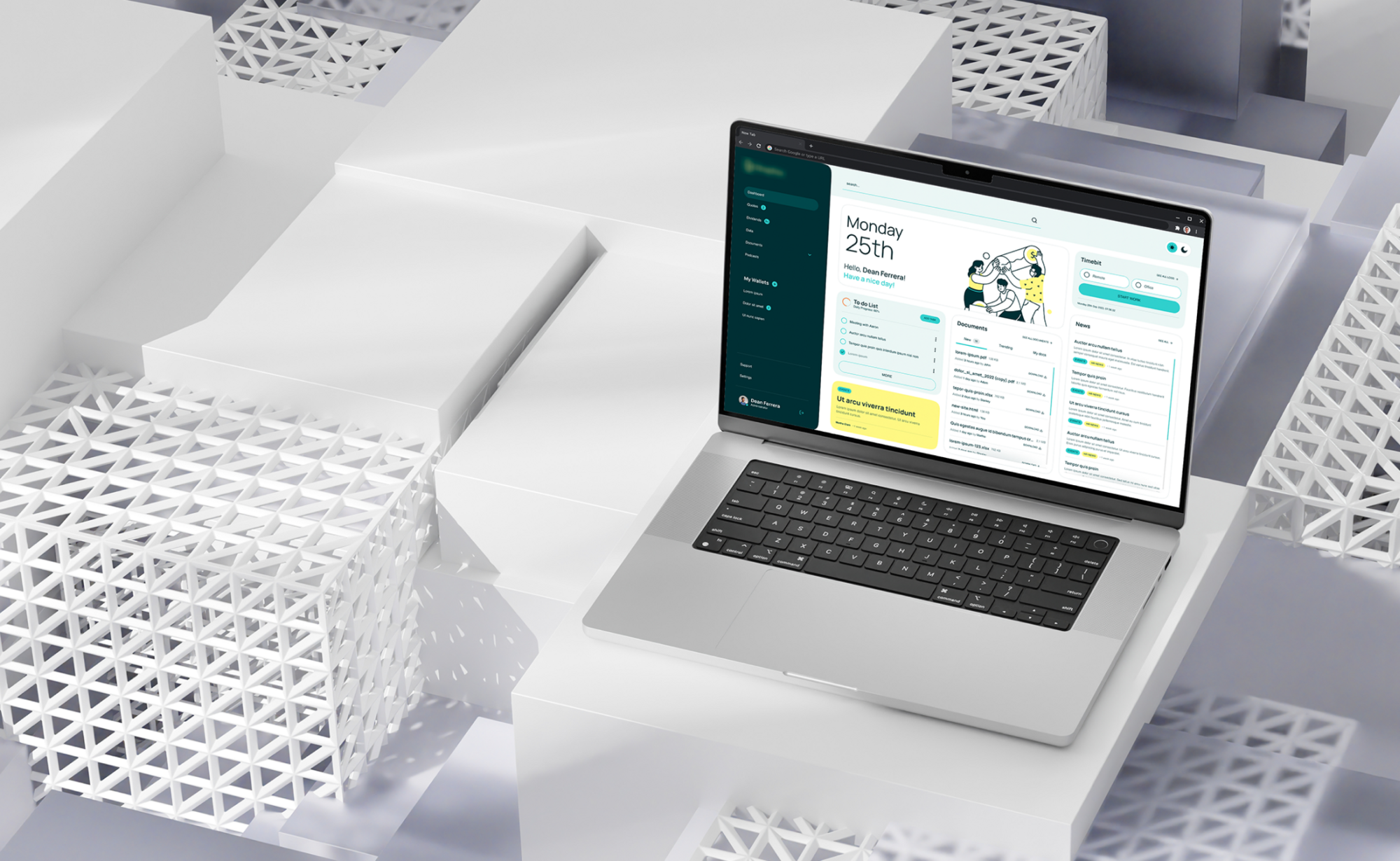 CMS dla systemu intranetowego widoczny na ekranie komputera, który usprawnia komunikację wewnętrzną.