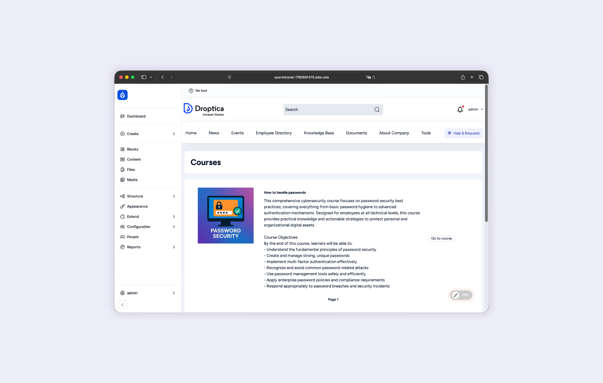 System Zarządzania Nauczaniem (LMS) w Open Intranecie.