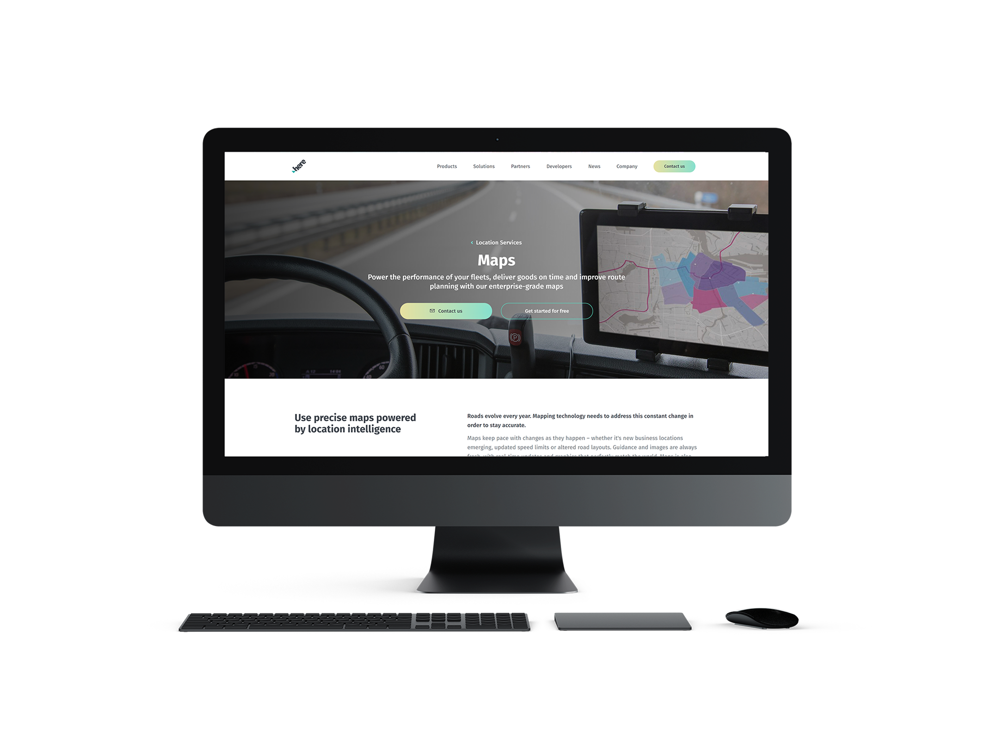 Here.com in a monitor
