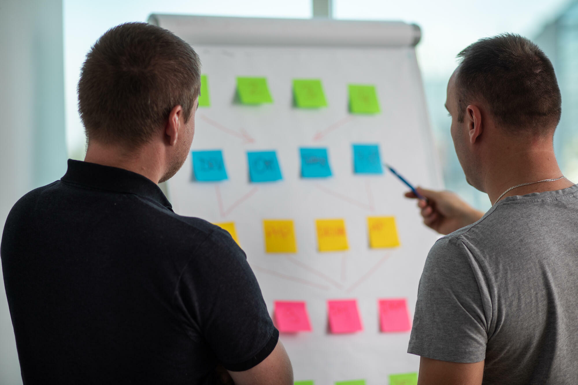 Developerzy planujący proces pracy nad frontendem.