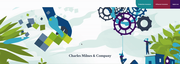 Agencja ubezpieczeniowa Charles Milnes posiada stronę wyróżniającą się atrakcyjnym designem. 