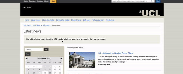 Kolegium Uniwersyteckie w Londynie na drupalowej stronie posiada sekcję z artykułami z filtrowaniem.