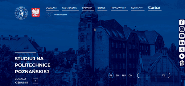 Na stronie Politechniki Poznańskiej znalazł się interaktywny, przejrzysty kalendarz z wydarzeniami.